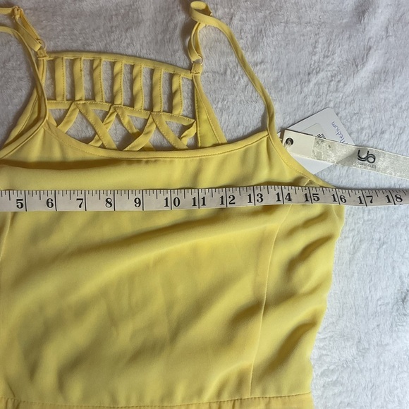 Sunny Yellow Dress with Lattice Back - Picture 4 of 14